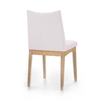 Set Of 2 Dimitri Fabric Dining Chairs Light Beige/Oak - Christopher Knight Home - Image 3