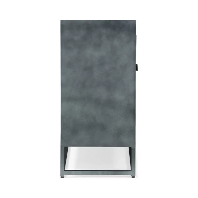 Conley Handcrafted Modern Industrial 2 Door Cabinet Gray/Black - Christopher Knight Home - Image 5