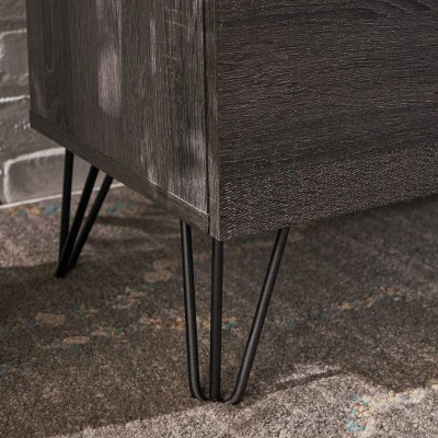 Amelia Mid Century Wine And Bar Cabinet Sonoma Gray Oak - Christopher Knight Home - Image 3