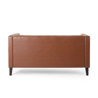 Rockney Contemporary Upholstered Tufted Loveseat - Christopher Knight Home - Image 5