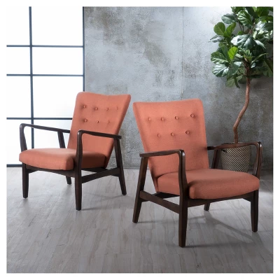 Set Of 2 Becker Upholstered Armchairs - Christopher Knight Home - Image 3