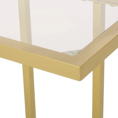 Hickson Modern Glam C Shaped End Table Gold - Christopher Knight Home - Image 7