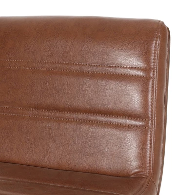 2pc Hargis Mid Century Modern Channel Stitch Bentwood Swivel Counter Height Barstools - Christopher Knight Home - Image 7