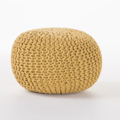Moro Handcrafted Modern Cotton Pouf - Christopher Knight Home - Image 10