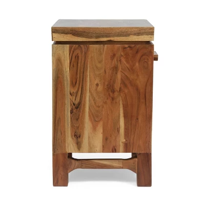 Set Of 2 Wadley Boho Handcrafted Acacia Wood Nightstands Natural - Christopher Knight Home - Image 5
