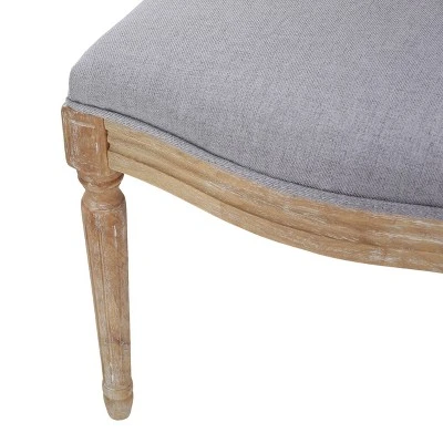 Set Of 4 Phinnaeus French Country Fabric Dining Chairs Light Gray/Natural - Christopher Knight Home - Image 9