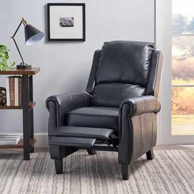 Haddan Faux Leather Recliner Club Chair - Christopher Knight Home - Image 4