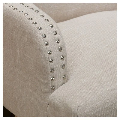 Filmore Fabric Armchair Light Beige - Christopher Knight Home - Image 2