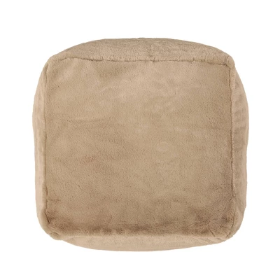 Cube Silkie Modern Glam Faux Fur Pouf - Christopher Knight Home - Image 2