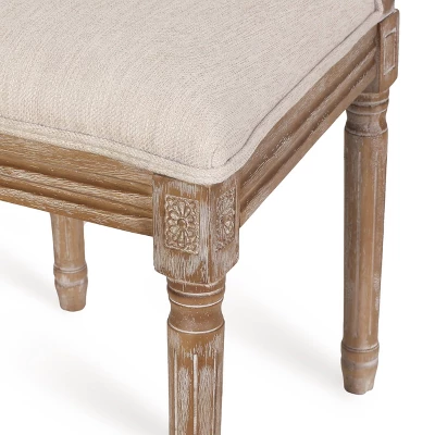 Set Of 4 Regina French Country Wood And Cane Upholstered Dining Chairs - Christopher Knight Home - Image 10