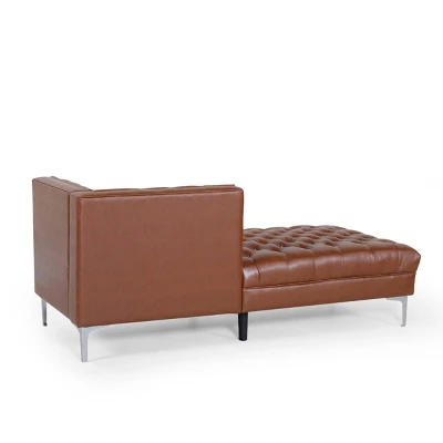 Tignall Contemporary Tufted One Armed Chaise Lounge - Christopher Knight Home - Image 3