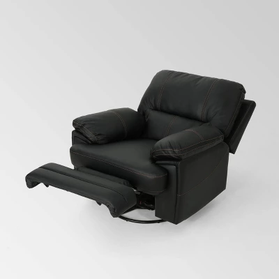 Elodie Leather Swivel Power Recliner - Christopher Knight Home - Image 4