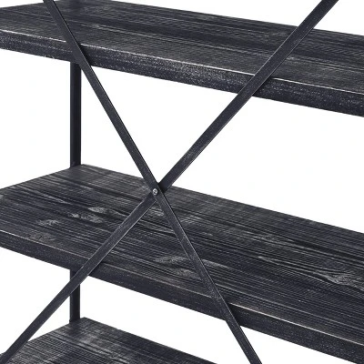 68" Farrells Industrial 5 Shelf Bookcase Gray - Christopher Knight Home - Image 8