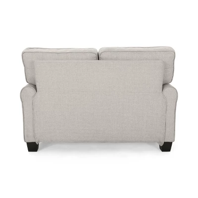 Bernietta Mid-Century Modern Minimal Loveseat Beige - Christopher Knight Home - Image 4