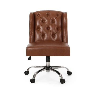 Beltagh Contemporary Wingback Tufted Swivel Office Chair - Christopher Knight Home - Image 7