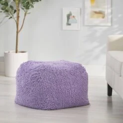 Moloney Modern Microfiber Chenille Round Pouf - Christopher Knight Home