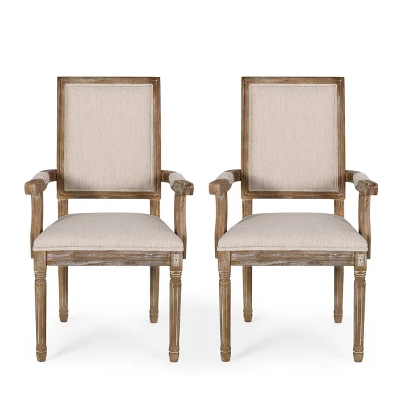 Set Of 2 Maria French Country Wood Upholstered Dining Chairs - Christopher Knight Home - Image 11