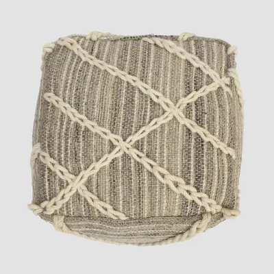 Borton Contemporary Pouf Gray - Christopher Knight Home - Image 6