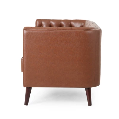 Holasek Contemporary Upholstered Tufted Loveseat - Christopher Knight Home - Image 3