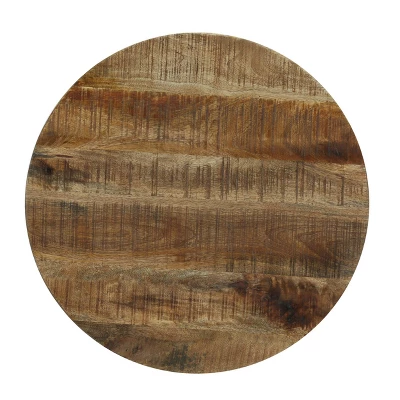 Opheim Industrial Handcrafted Mango Wood Side Table Natural/Black - Christopher Knight Home - Image 2