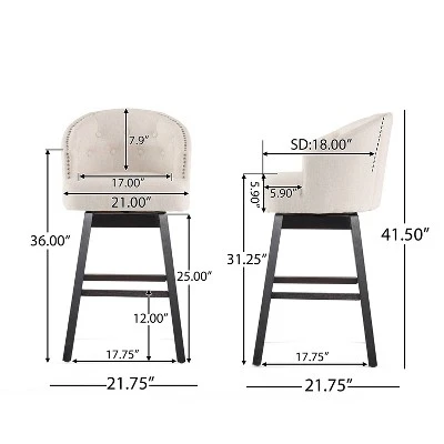 Set Of 2 30.5" Ogden Barstool - Christopher Knight Home - Image 3