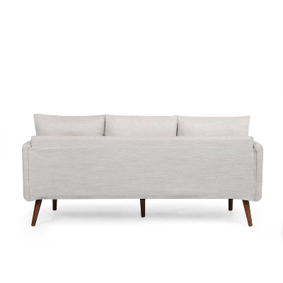 Feichko Contemporary Fabric Pillow Back 3 Seater Sofa - Christopher Knight Home - Image 5
