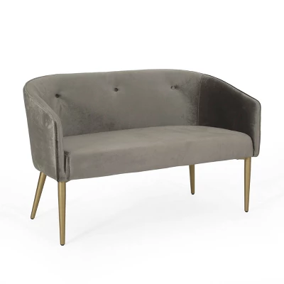Brayer Modern Glam Tufted Velvet Loveseat - Christopher Knight Home - Image 9