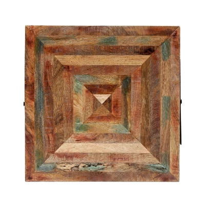 Mcmullen Handcrafted Boho Mango Wood End Table Natural/Black - Christopher Knight Home - Image 4