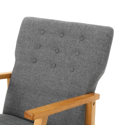 Harvey Mid-Century Modern Fabric Rocking Chair - Christopher Knight Home - Image 5
