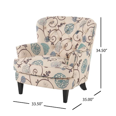 Tafton Floral Club Accent Chair - Christopher Knight Home - Image 4