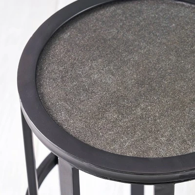 Aaleah Industrial Ceramic Tile Side Table Gray - Christopher Knight Home - Image 4