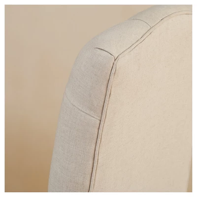 Set Of 2 Berlin Tufted Fabric Dining Chair Natural - Christopher Knight Home