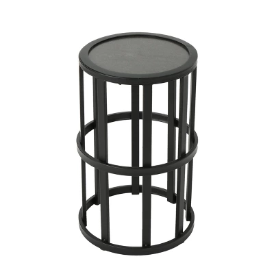Aaleah Industrial Ceramic Tile Side Table Gray - Christopher Knight Home - Image 2