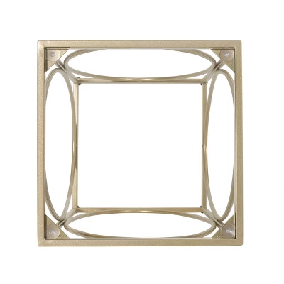 Bennion Modern Glam Glass Top End Table Champagne Gold/Black - Christopher Knight Home
