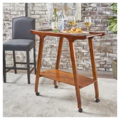 Verdes Bar Cart - Mahogany - Christopher Knight Home