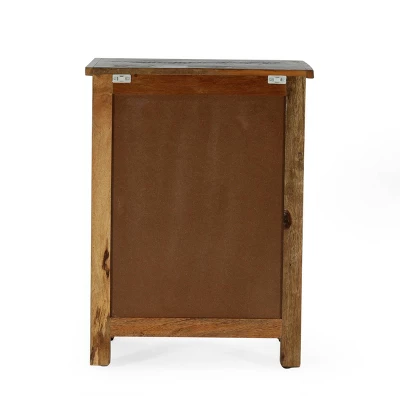 Greenler Boho Handcrafted 2 Door Wood Sideboard Natural/Multi Colored - Christopher Knight Home - Image 7