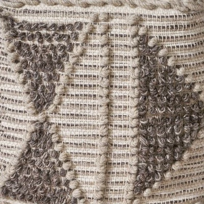 Tamsin Boho Handcrafted Cube Pouf Gray/Ivory - Christopher Knight Home - Image 5