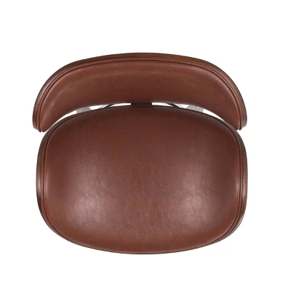 Jakin Mid-Century Modern Upholstered Swivel Barstool - Christopher Knight Home - Image 5