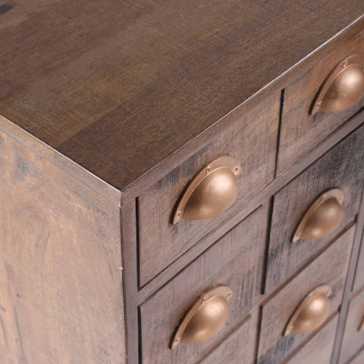 Terrell Handcrafted Boho Mango Wood Cabinet Antique Natural - Christopher Knight Home - Image 4