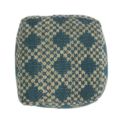 Oyabe Boho Cube Pouf Beige/Teal - Christopher Knight Home - Image 4