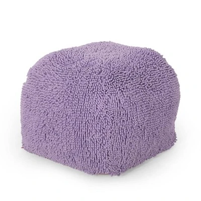 Moloney Modern Microfiber Chenille Round Pouf - Christopher Knight Home - Image 8