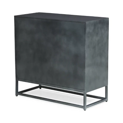 Conley Handcrafted Modern Industrial 2 Door Cabinet Gray/Black - Christopher Knight Home - Image 4