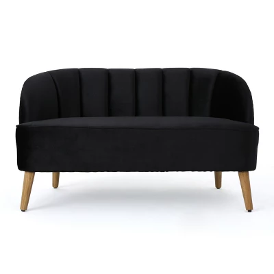 Amaia Modern New Velvet Settee - Christopher Knight Home - Image 4