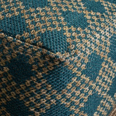 Oyabe Boho Cube Pouf Beige/Teal - Christopher Knight Home - Image 3