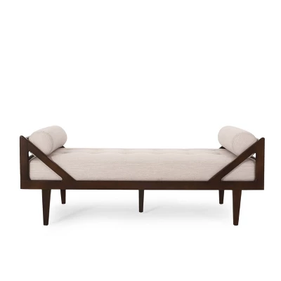 Rayle Contemporary Tufted Chaise Lounge With Rolled Accent Pillows - Christopher Knight Home - Image 8