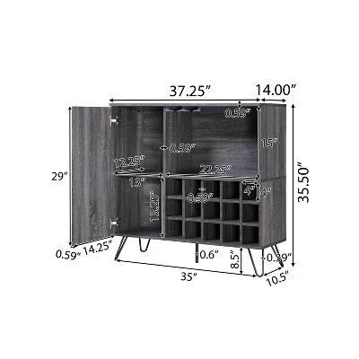 Lochner Mid Century Wine & Bar Cabinet - Christopher Knight Home - Image 8