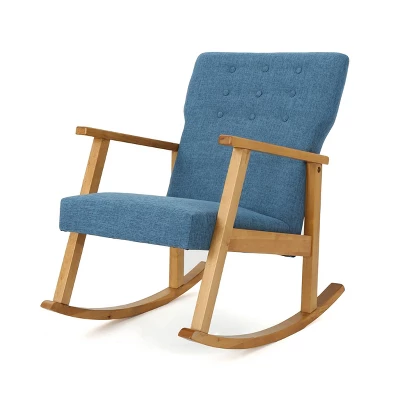 Harvey Mid-Century Modern Fabric Rocking Chair - Christopher Knight Home - Image 7