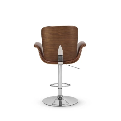 2pc Romer Mid Century Modern Bentwood Adjustable Swivel Counter Height Barstools - Christopher Knight Home - Image 7