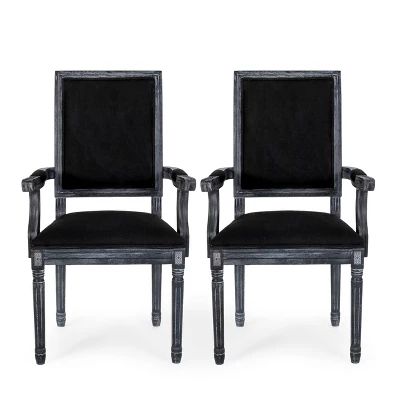 Set Of 2 Maria French Country Wood Upholstered Dining Chairs - Christopher Knight Home - Image 12