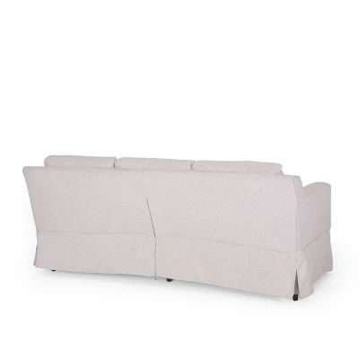 Arrastra Contemporary Fabric 3 Seater Sofa With Skirt - Christopher Knight Home - Image 4